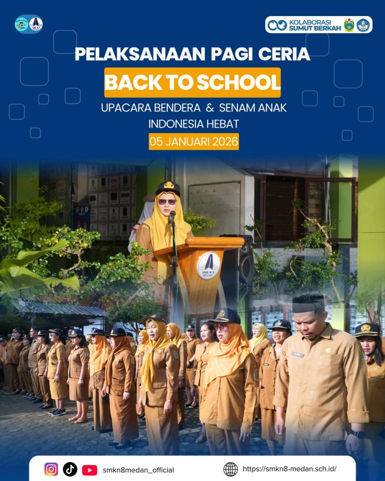 Pelaksanaan Pagi Ceria Back To School SMKN 8 Medan
