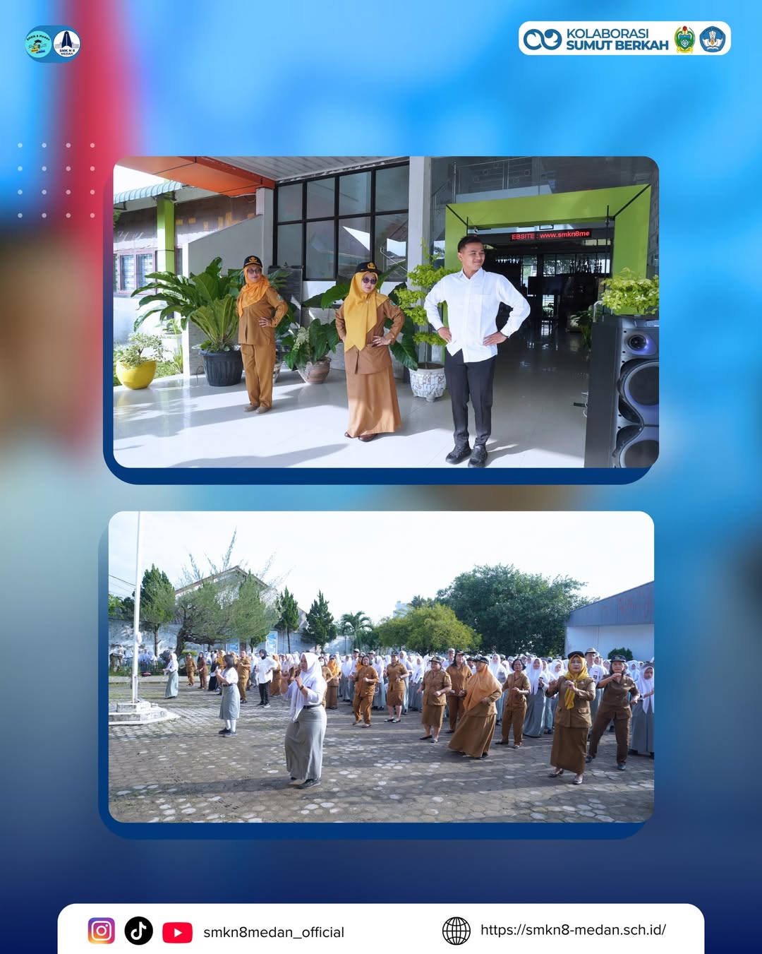 PELAKSANAAN PAGI CERIA BACK TO SCHOOLSMK Negeri 8 Medan melaksanakan kegiatan Pagi Ceria Back to (4)