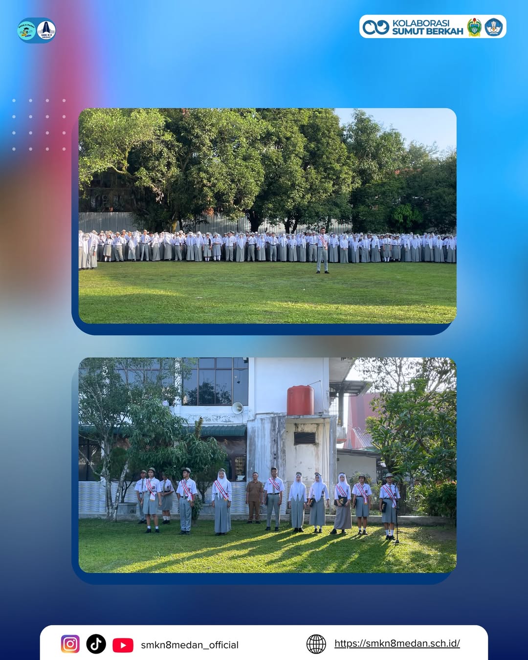 Upacara Bendera Rutin SMK Negeri 8 MedanSMK Negeri 8 Medan melaksanakan Upacara Bendera rutin ya (1)