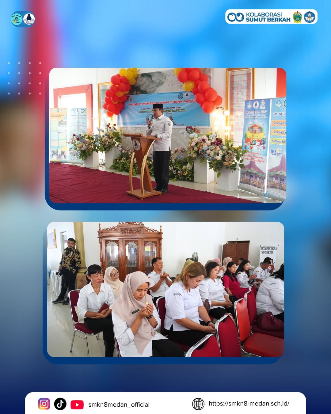 Upacara Pelepasan Purnabakti SMK Negeri 8 Medan SMK Negeri 8 Medan menyelenggarakan Upacara Pele (2)