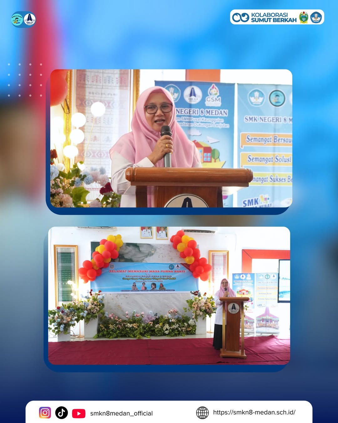 Upacara Pelepasan Purnabakti SMK Negeri 8 Medan SMK Negeri 8 Medan menyelenggarakan Upacara Pele (3)