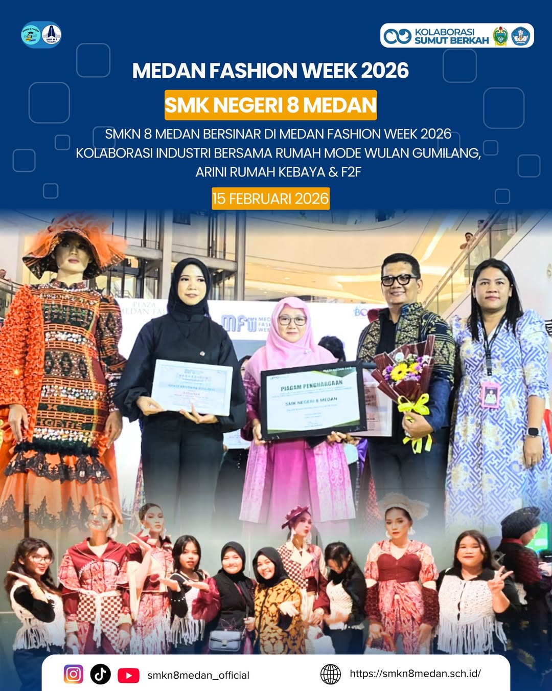 SMK Negeri 8 Medan Bersinar di Medan Fashion Week 2026
