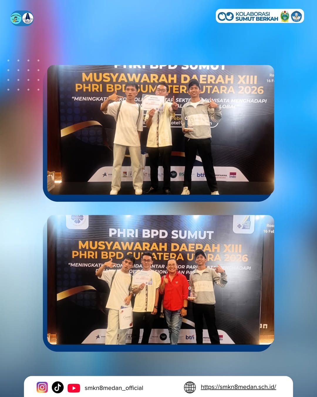 SMK Negeri 8 Medan kembali menorehkan prestasi membanggakan. Dalam ajang Bedding Competition yan (1)