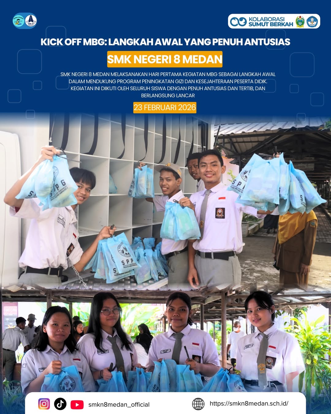 Pelaksanaan Program MBG SMK Negeri 8 Medan