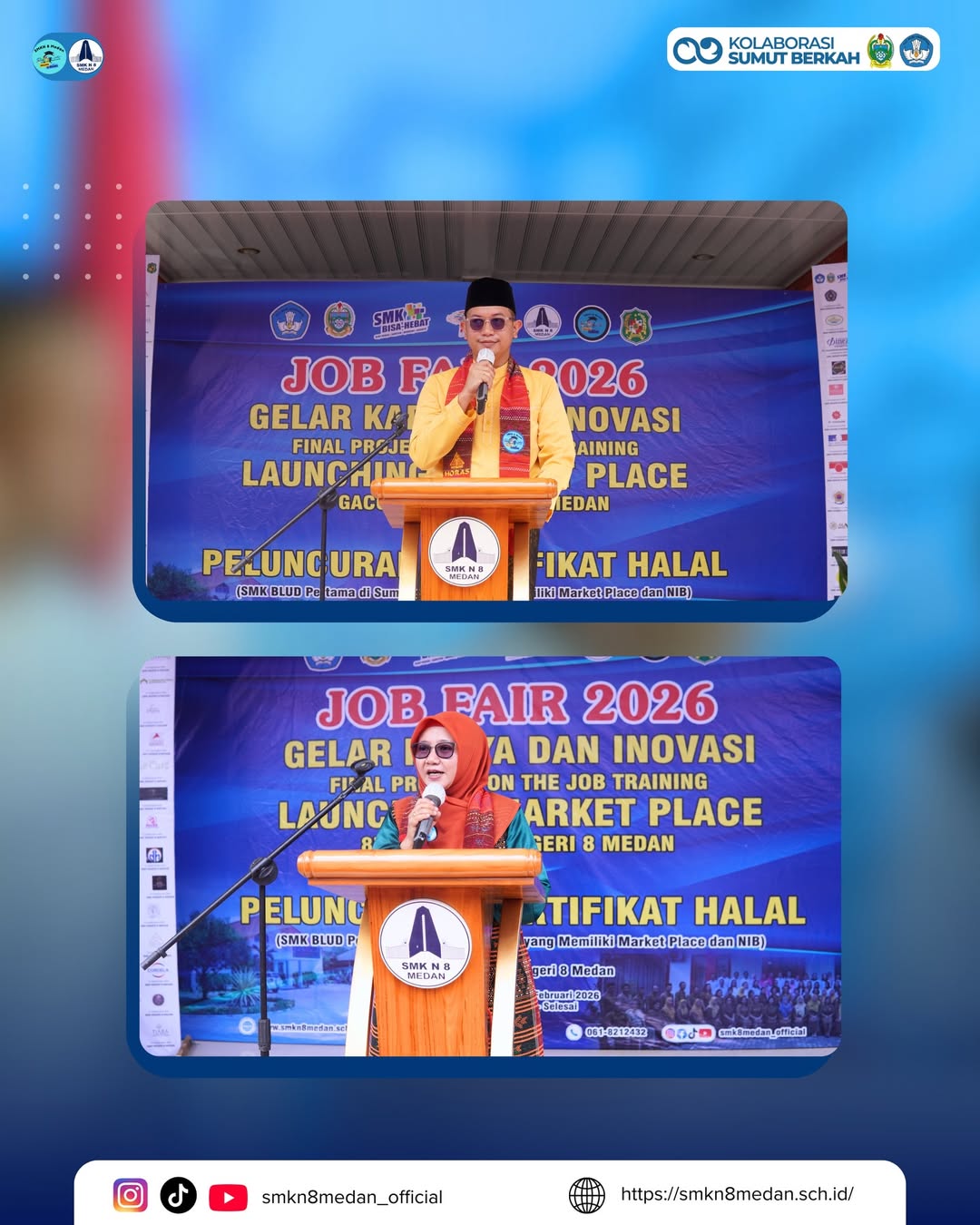 SMK Negeri 8 Medan sukses menyelenggarakan Job Fair 2026, Penguatan Kemitraan & Peluncuran Serti (2)