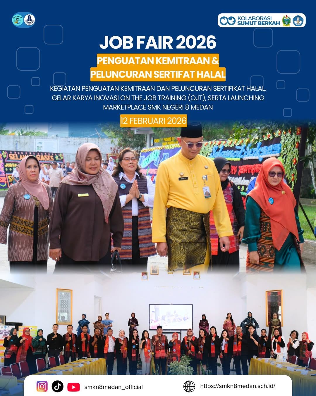 SMK Negeri 8 Medan sukses menyelenggarakan Job Fair 2026