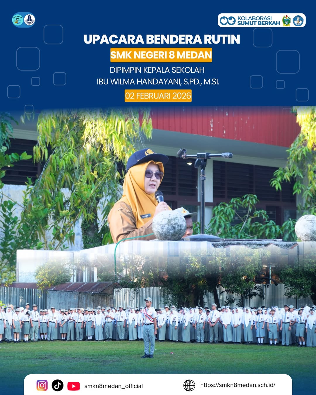 Upacara Bendera 2 Februari 2026 – SMK Negeri 8 Medan