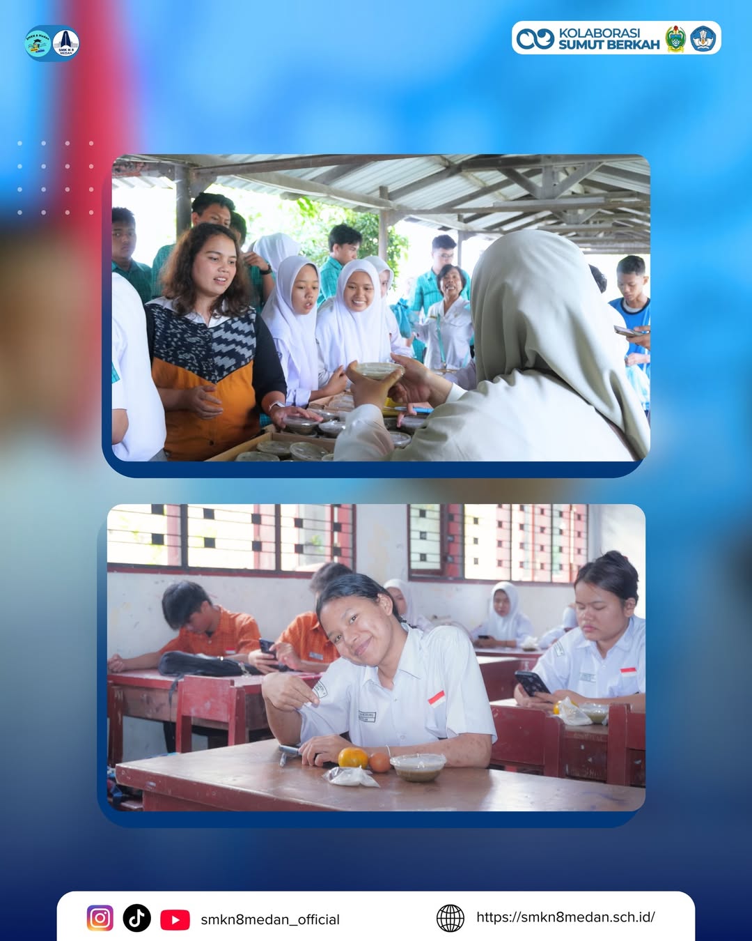 Hari ke-4 pelaksanaan Program Makan Bergizi Gratis (MBG) di SMK Negeri 8 Medan berlangsung denga (4)