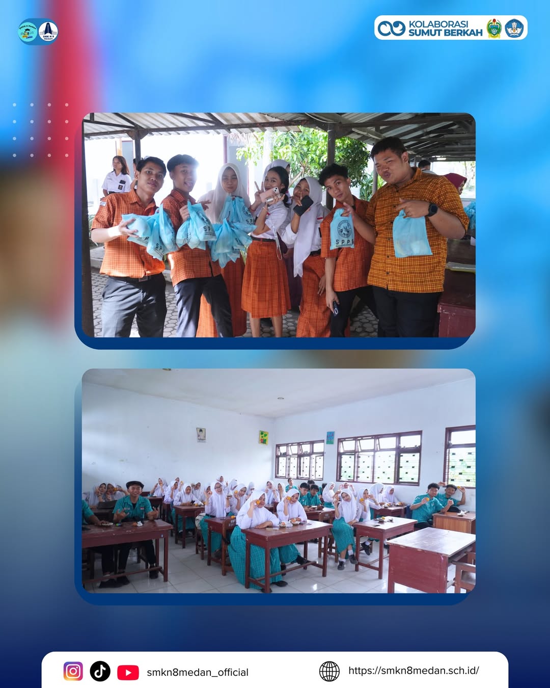 Hari ke-4 pelaksanaan Program Makan Bergizi Gratis (MBG) di SMK Negeri 8 Medan berlangsung denga (5)
