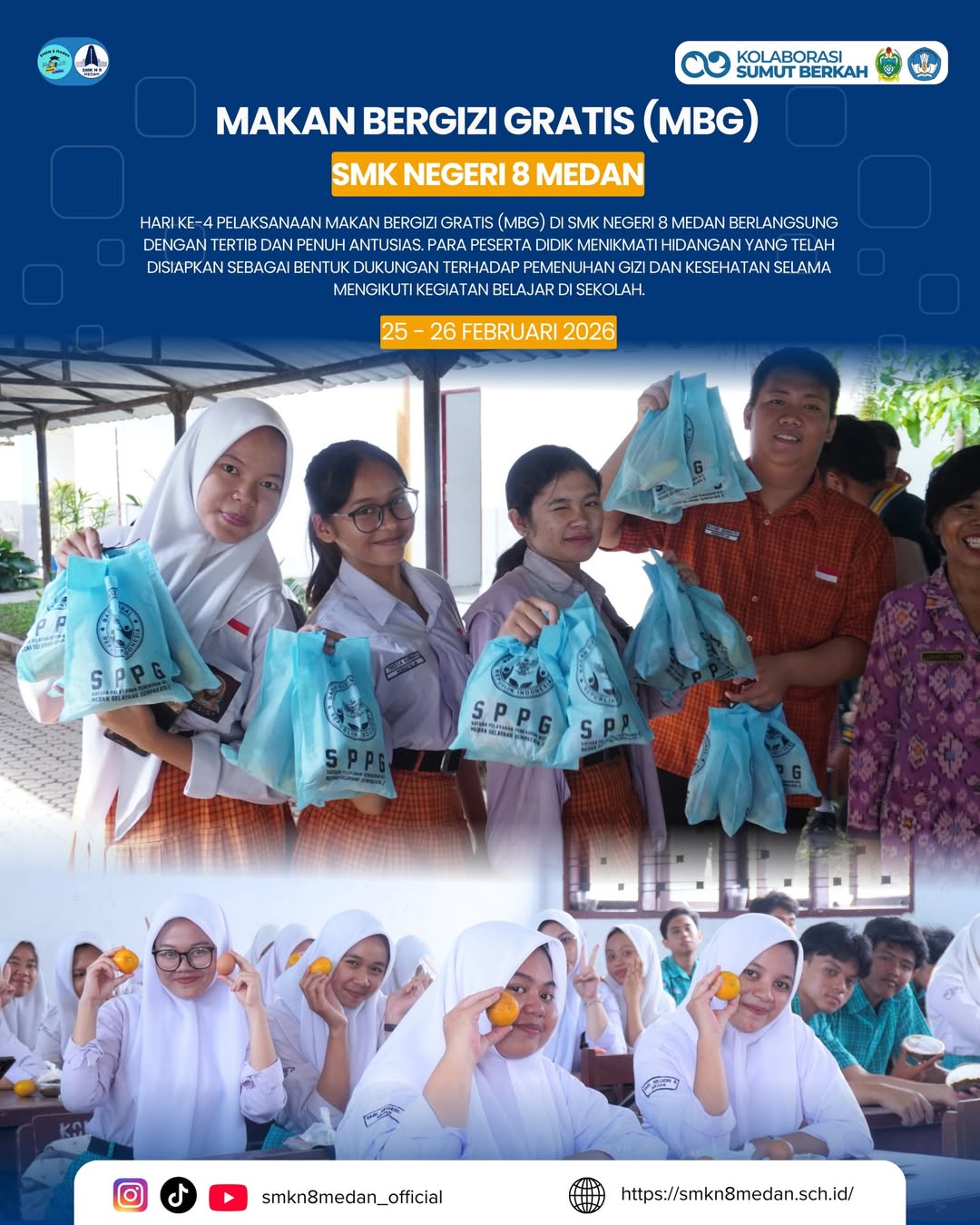 Pelaksanaan Program Makan Bergizi Gratis (MBG) di SMK Negeri 8 Medan