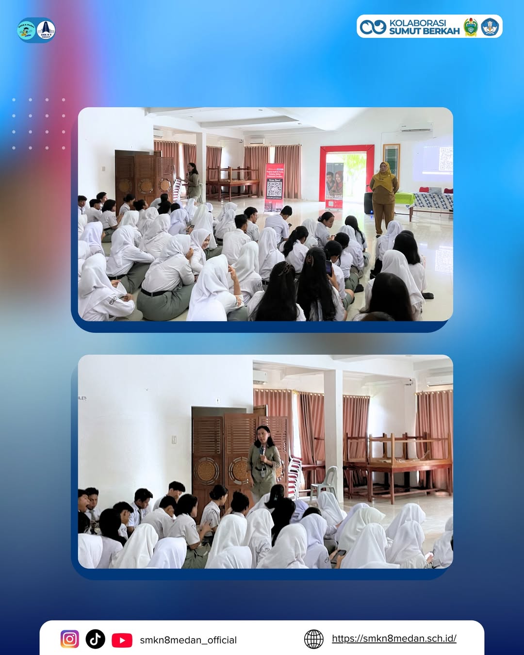 SMK Negeri 8 Medan hari ini melaksanakan kegiatan sosialisasi program You RISE (Youth Be Ready, (1)