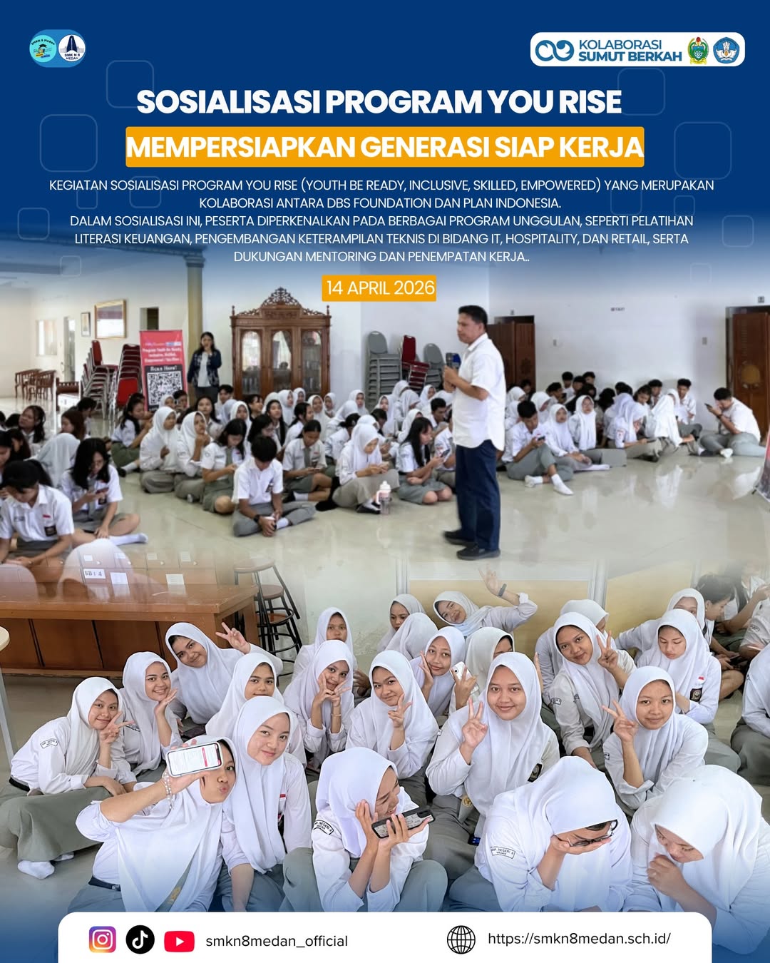 sosialisasi program You RISE (Youth Be Ready, Inclusive, Skilled, Empowered)