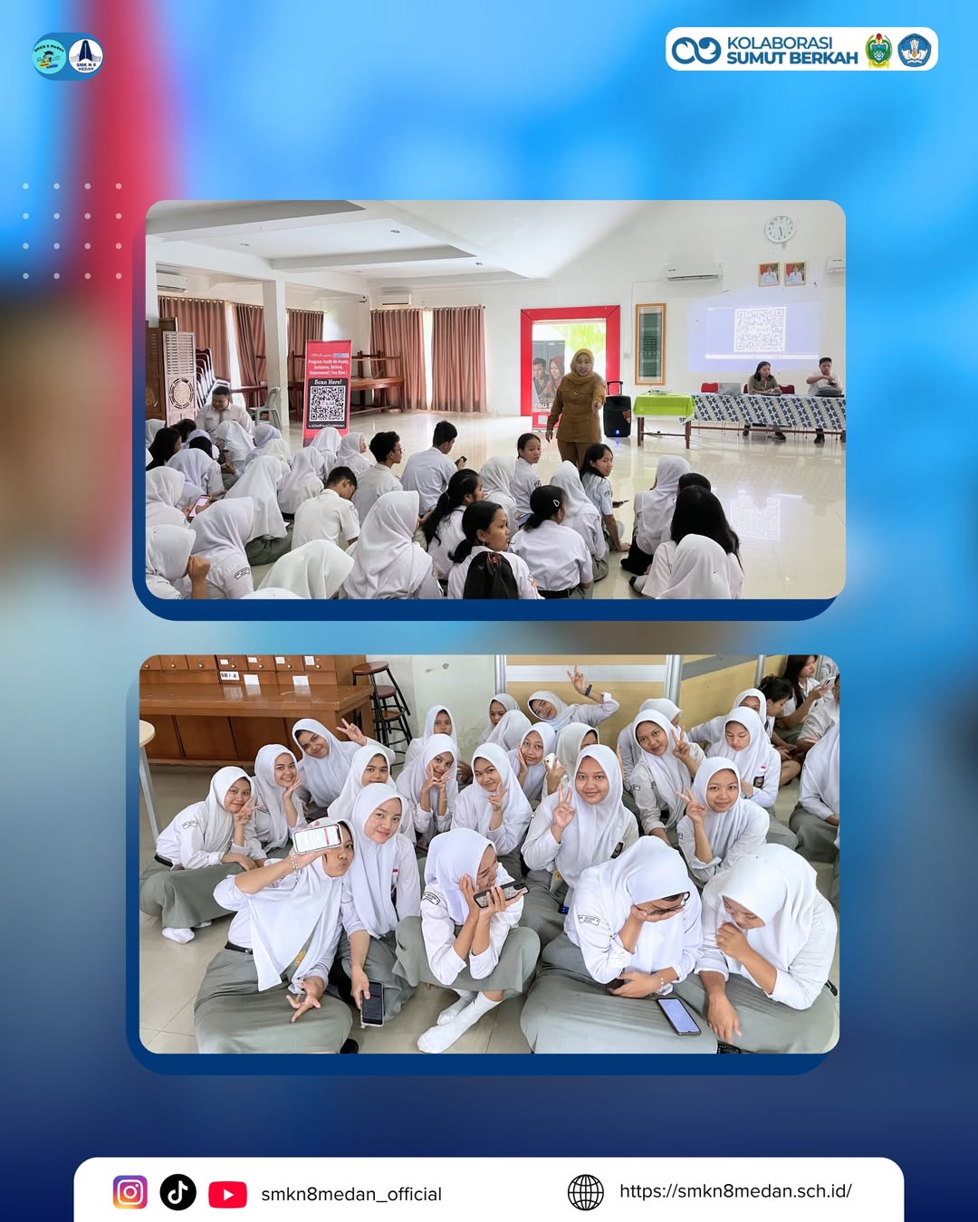 SMK Negeri 8 Medan hari ini melaksanakan kegiatan sosialisasi program You RISE (Youth Be Ready, (3)