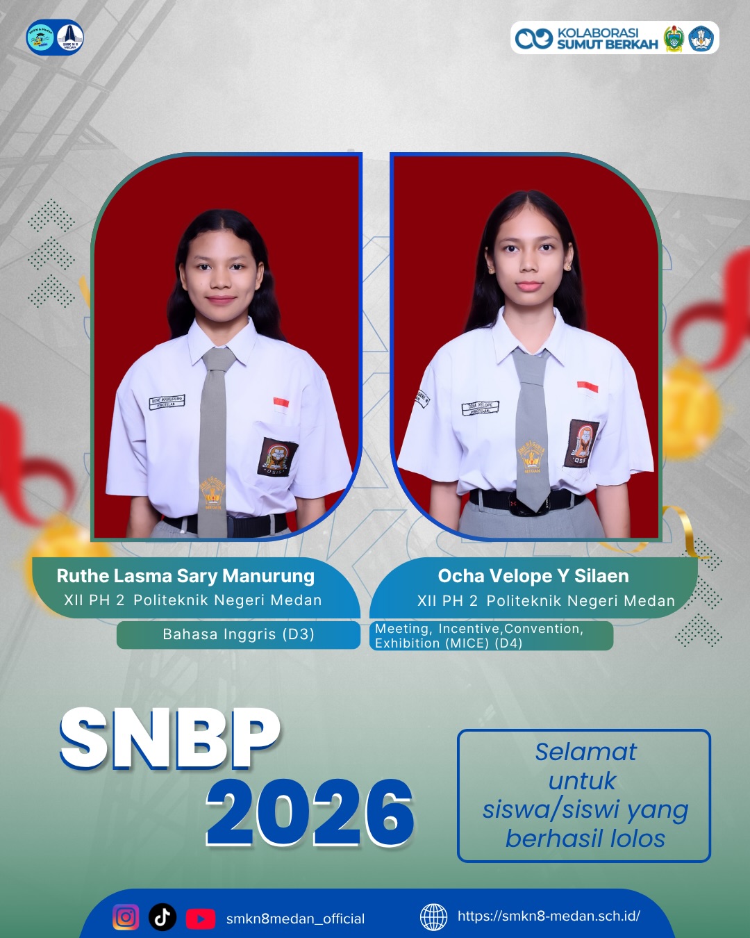 Selamat dan sukses kepada siswa-siswi SMK Negeri 8 Medan yang berhasil lolos Seleksi Nasional Be (1)