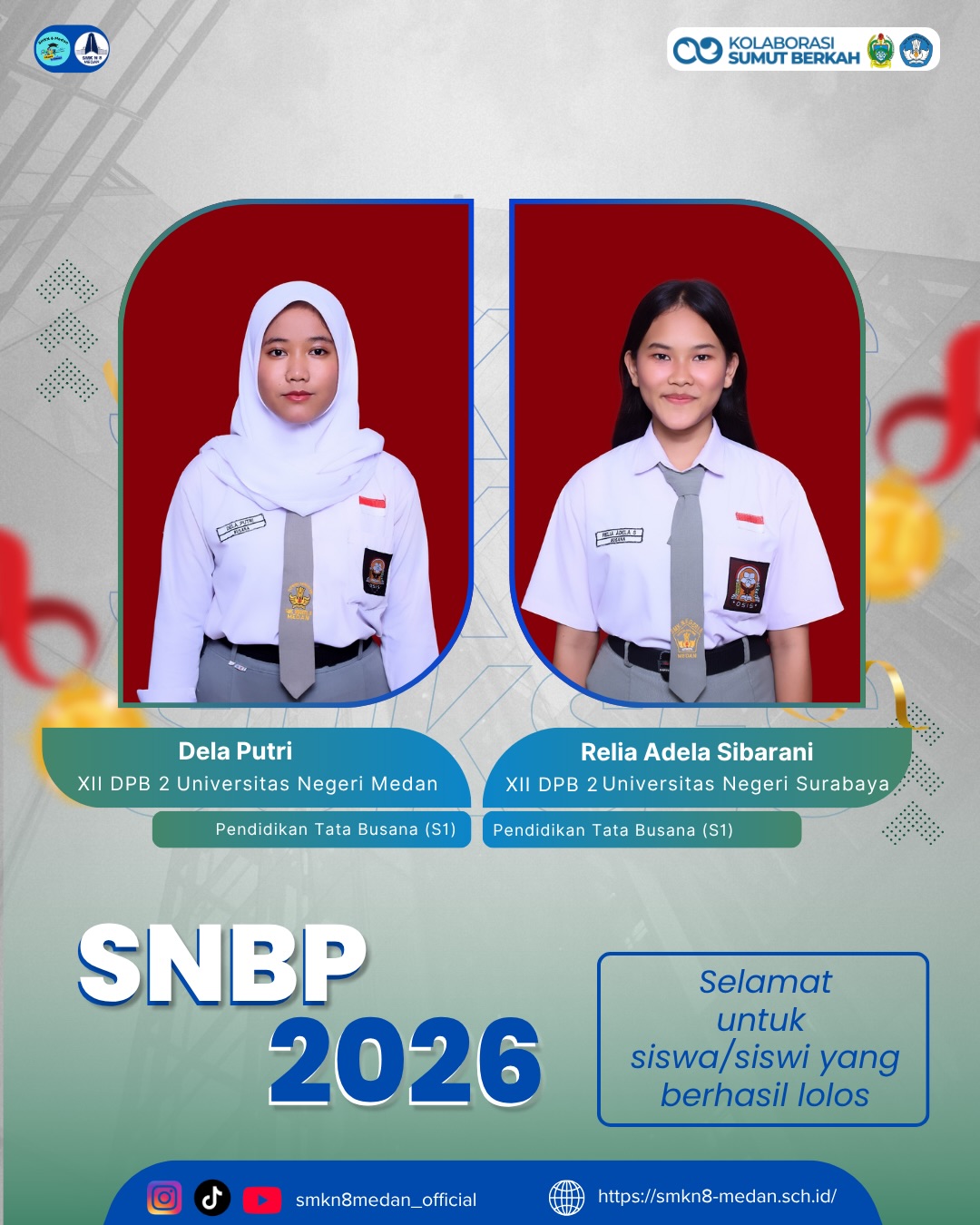 Selamat dan sukses kepada siswa-siswi SMK Negeri 8 Medan yang berhasil lolos Seleksi Nasional Be (3)