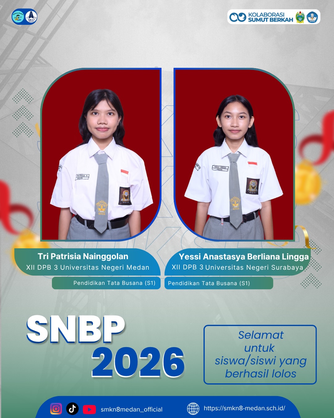 Selamat dan sukses kepada siswa-siswi SMK Negeri 8 Medan yang berhasil lolos Seleksi Nasional Be (5)