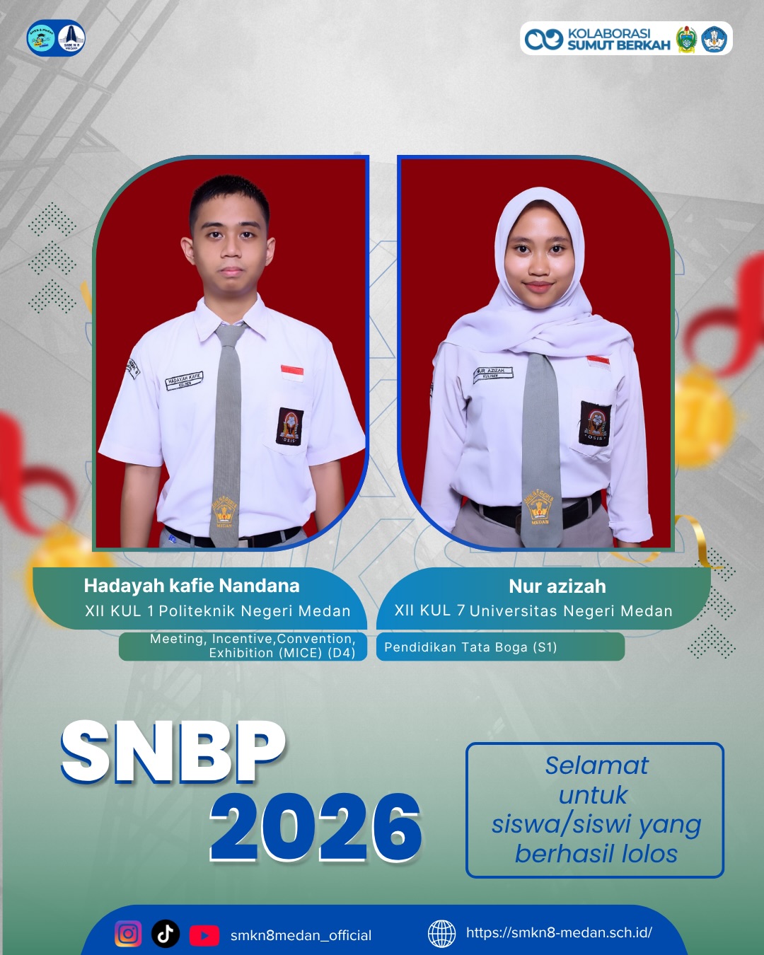 Selamat dan sukses kepada siswa-siswi SMK Negeri 8 Medan yang berhasil lolos Seleksi Nasional Be (8)