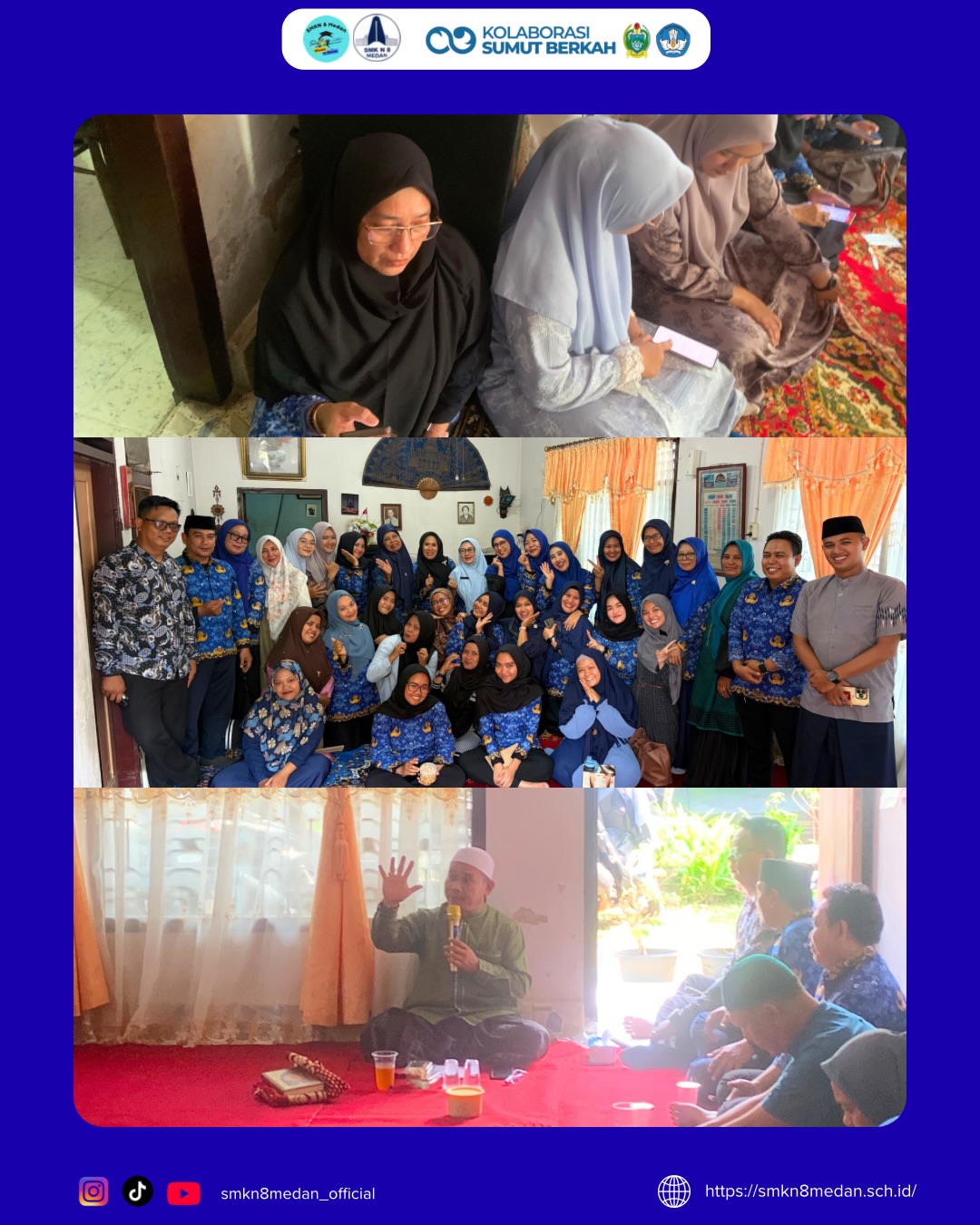 Mempererat silaturahmi dan menyejukkan hati lewat Pengajian Keluarga SMK Negeri 8 Medan. 🤍✨  Te (1)