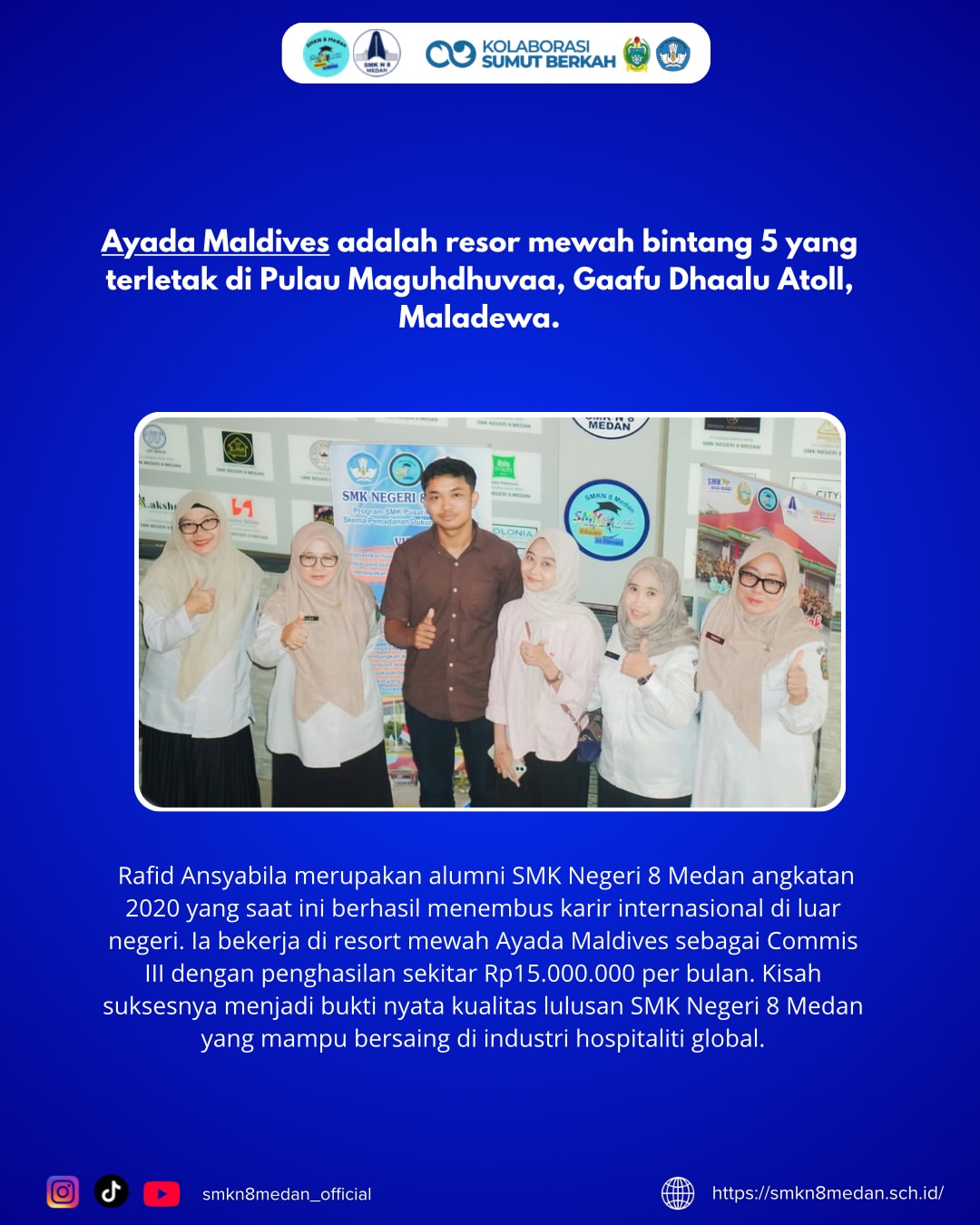 “Seporsi Mie Ayam ❌”“Seporsi Kemenangan ✅”dari Alumni SMKN 8 Medan! 🥣✨  Bangga banget sama Rafi (1)