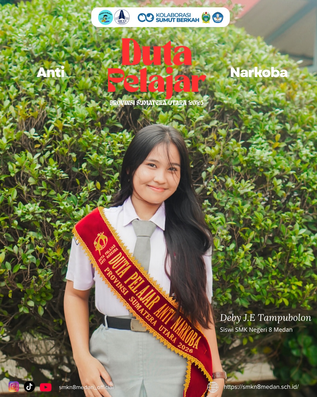 ✨ Selamat dan sukses untuk Deby J.E Tampubolon! ✨Salah satu siswi SMK Negeri 8 Medan yang diperc