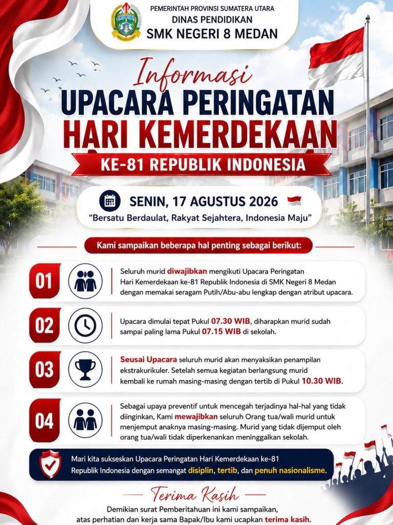 Informasi Pelaksanaan Upacara Peringatan Hari Kemerdekaan