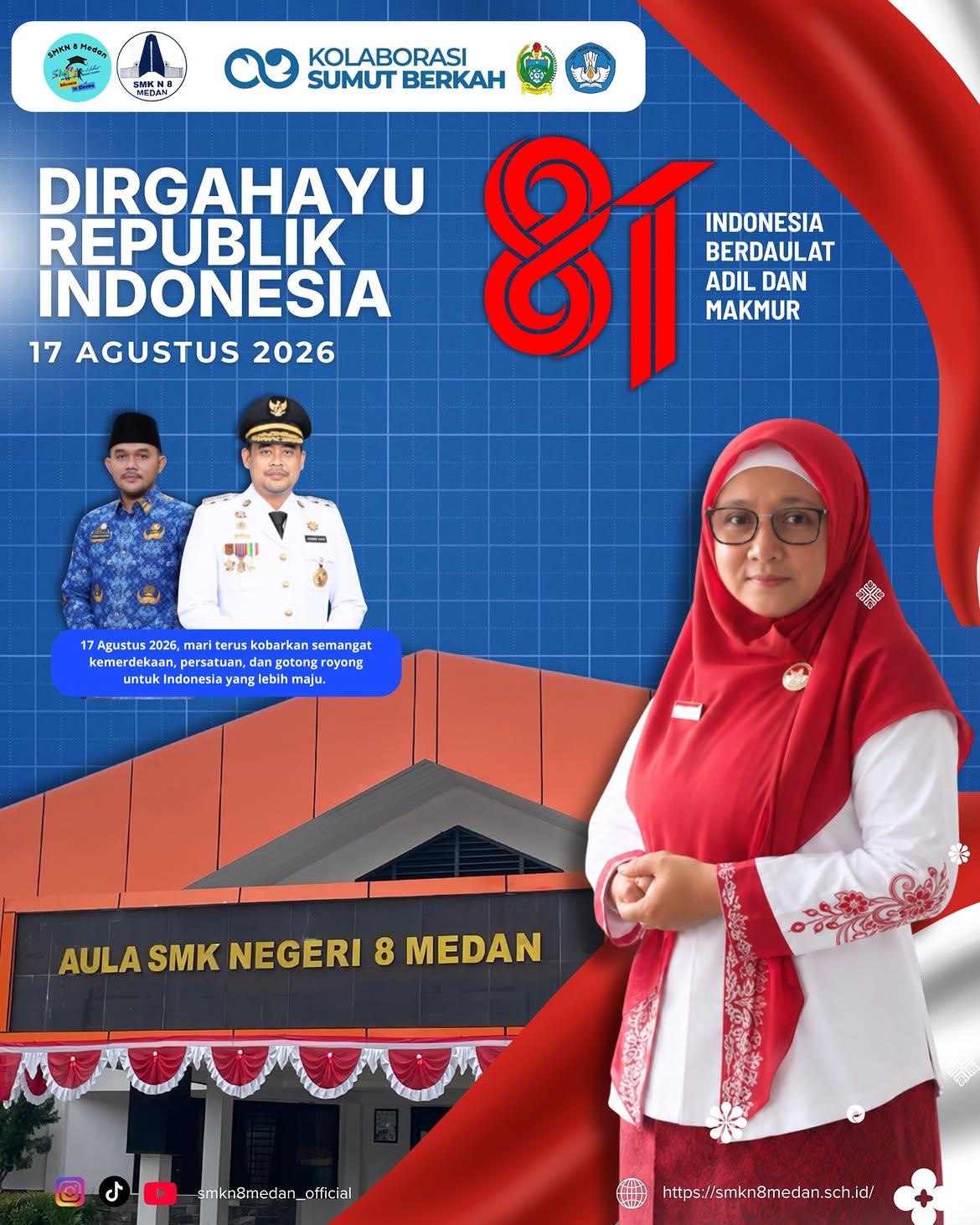SMKN 8 Medan memperingati HUT ke-81 Kemerdekaan Republik Indonesia