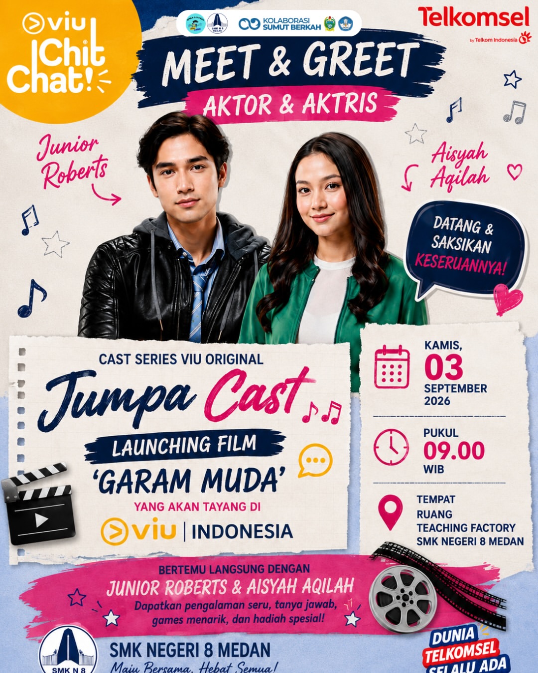 MEET & GREET AKTOR & AKTRIS Cast Viu Original “Garam Muda” dan bertemu langsung dengan Junior Roberts & Aisyah Aqilah